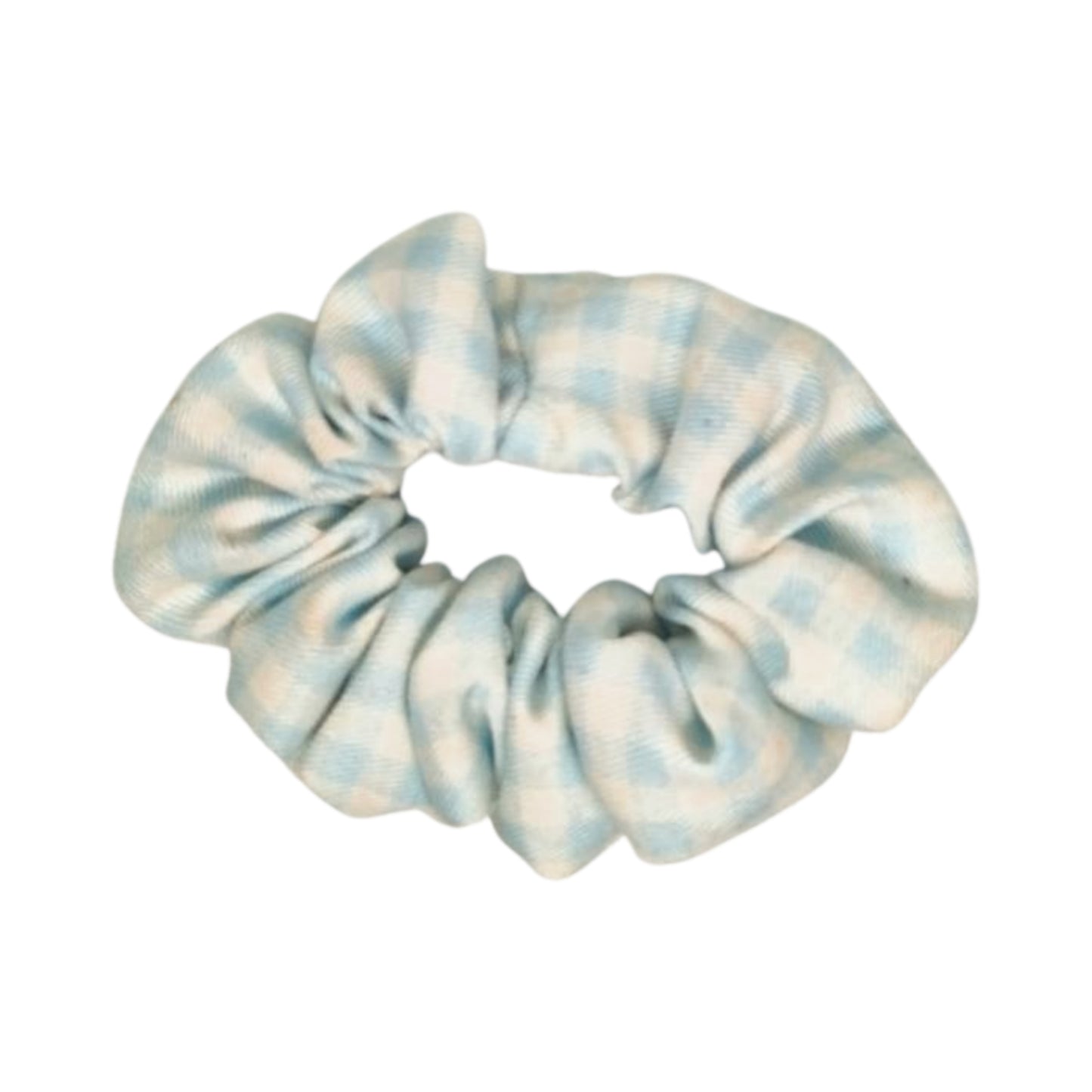 Blue Gingham Scrunchie