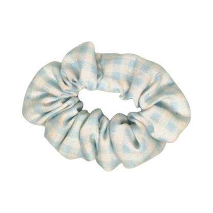 Blue Gingham Scrunchie