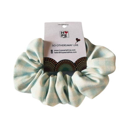 Blue Gingham Scrunchie